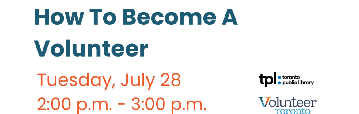 How to become a volunteer information session on July 28  2026 from 2.0pm-3.0pm