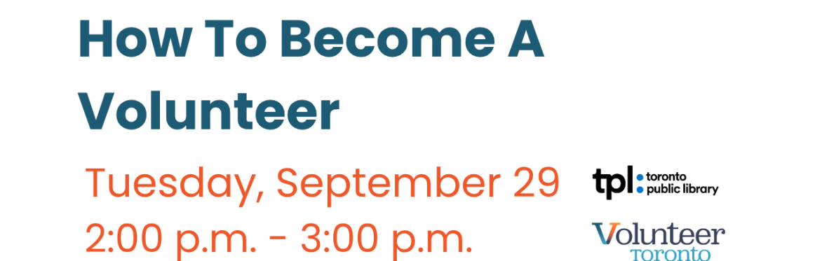 How to become a volunteer information session on September 29, 2026 from 2.0pm-3.0pm