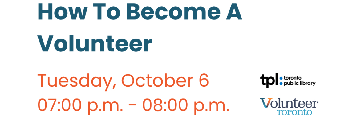 How to become a volunteer information session on October 6, 2026 from 7.0pm-8.0pm