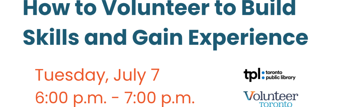 How to volunteer to gain skills and experience On Tuesday July 7, 2026 from 6.0pm to 7.0pm at Malvern Library