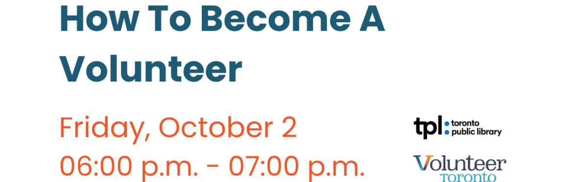How to become a volunteer information session on Friday October 2, 2026 from 6.0pm-7.0pm