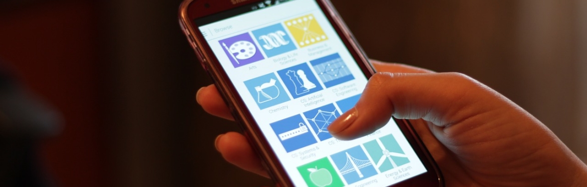 A smartphone in use