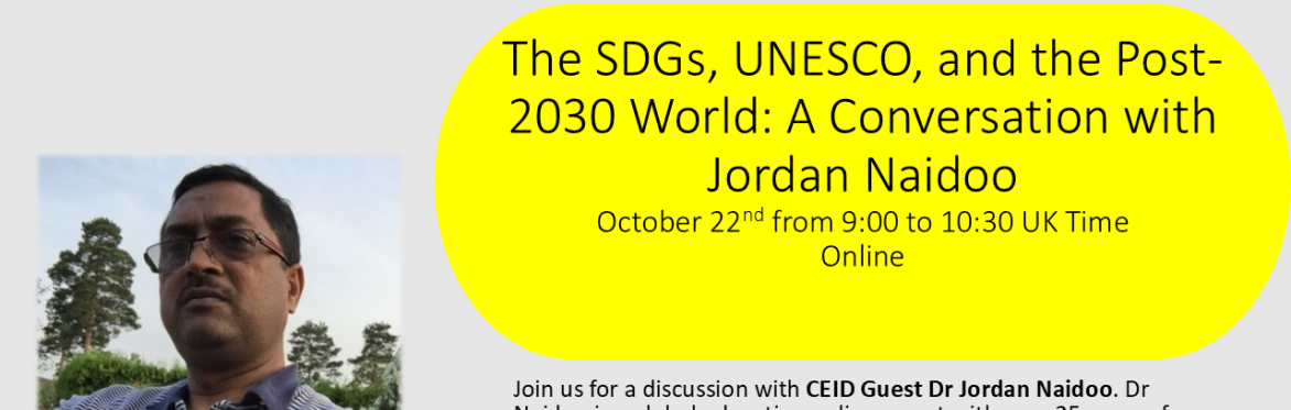 The SDGs, UNESCO, and the Post-2030 World: A Conversation with Jordan Naidoo