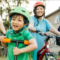 Family cycling