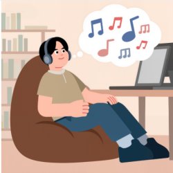 Enjoying music pic