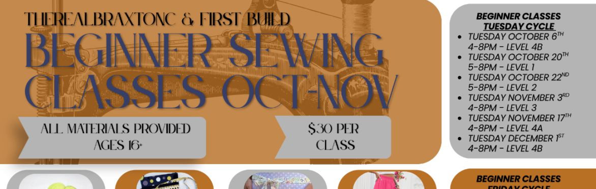 Beginner Sewing Class - Tuesday Level 2