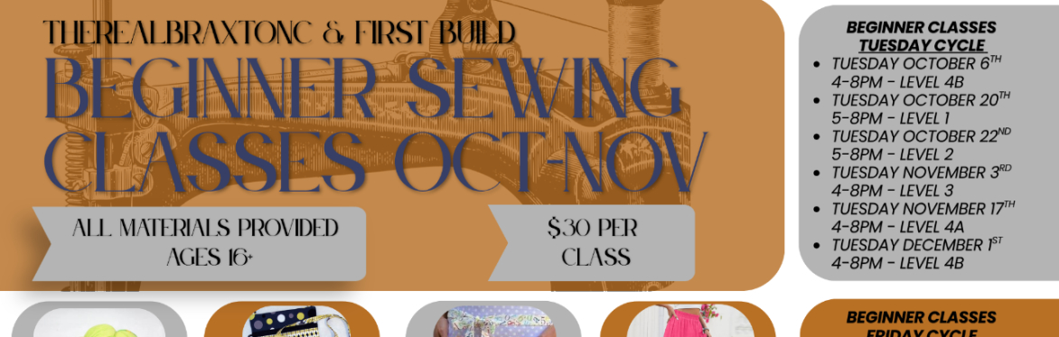 Beginner Sewing - Saturday Level 1