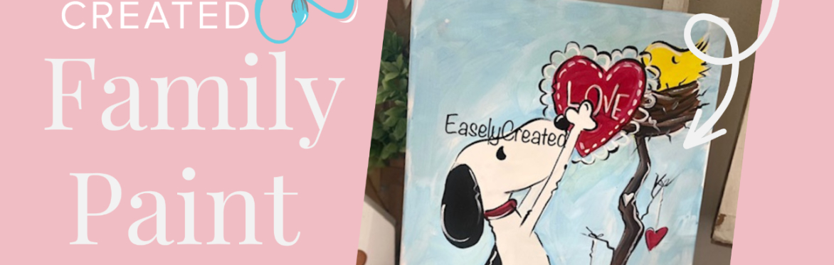 Family Funday Paint Class Open to Ages 6-Adult at Easely Created