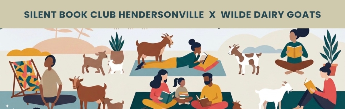 Silent book club with goats