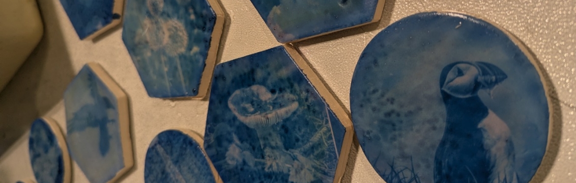 Pottery + Ink & Vinyl: Mixed-Media Printmaking Coasters