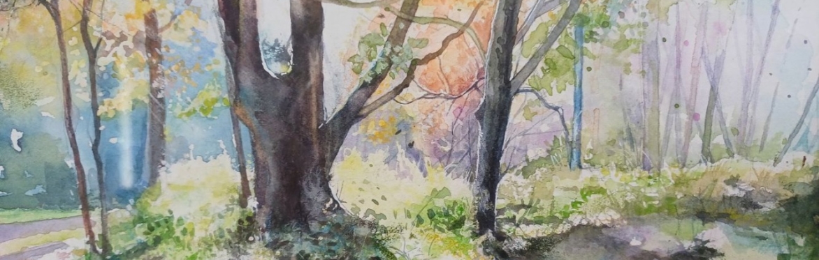 Autumn Light and Trees in Watercolour - Susan Neale