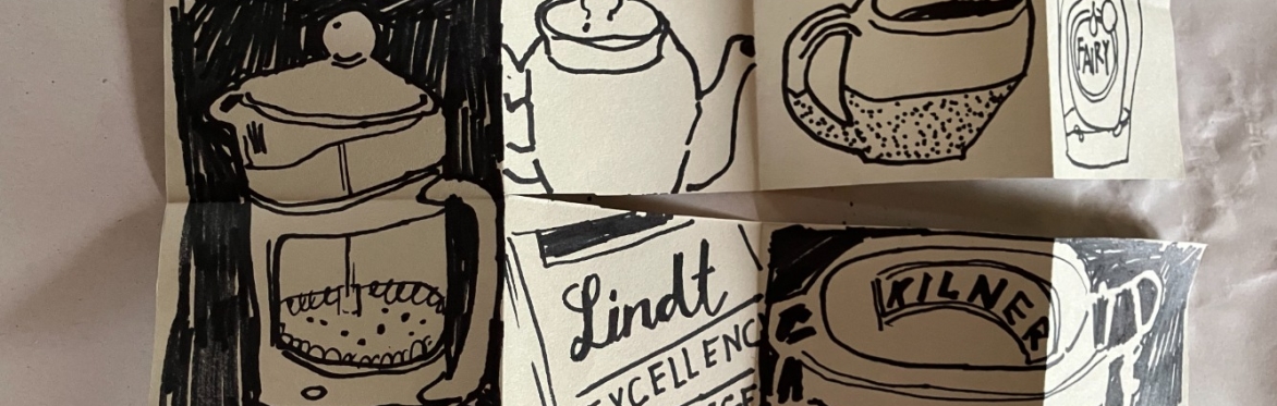In the Studio: AccessArt Treehouse – Glimpses and Folds Sketchbook Challenge