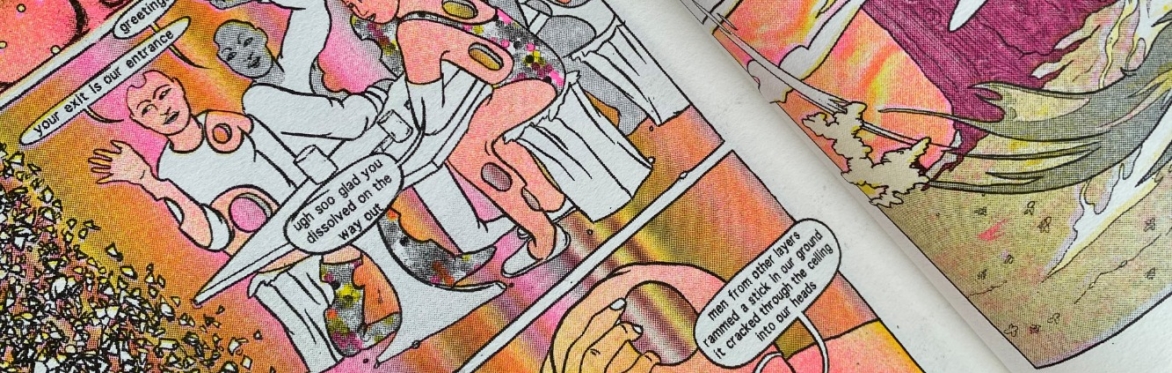 A close-up of a page from a zine by Anna Corfa.