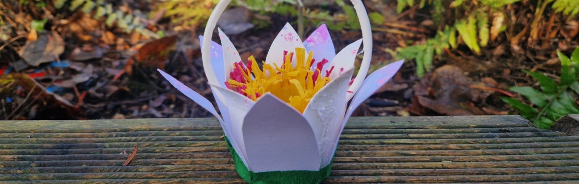 Upcycled paper cup lantern