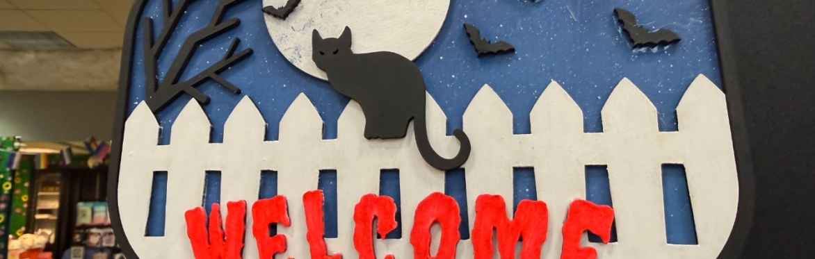 Haunted Welcome Sign