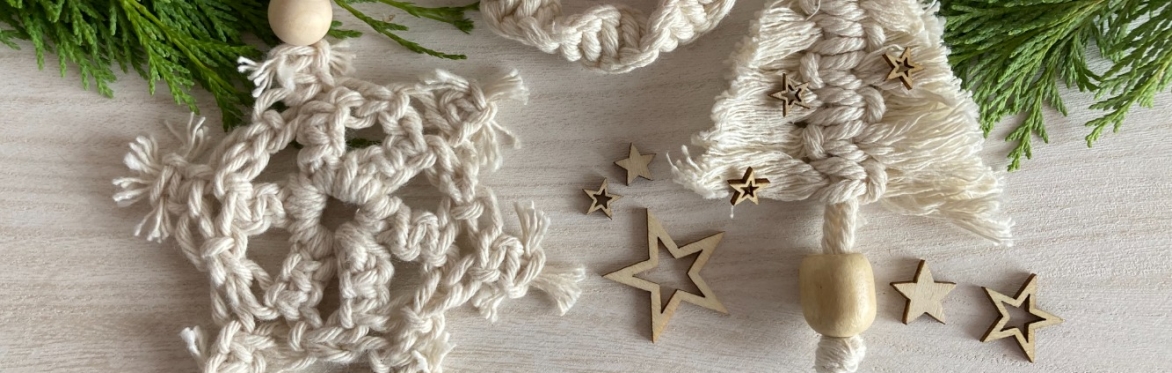 Macramé Christmas Decorations Workshop at Baccello