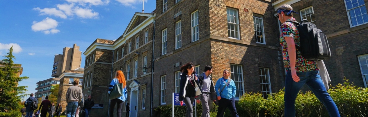 University of Leicester campus on a sunny day