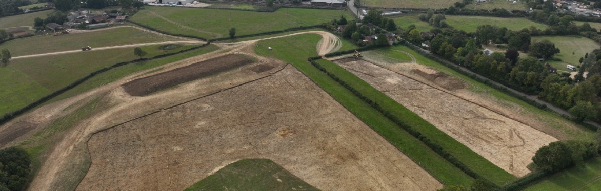 an aerial view of the archaeological site