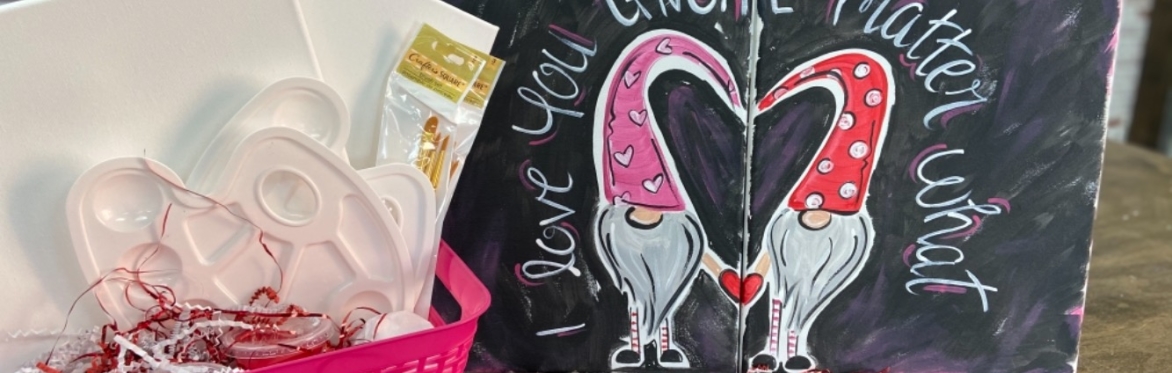 Virtual Mom & Me Valentine Gnome Paint Class