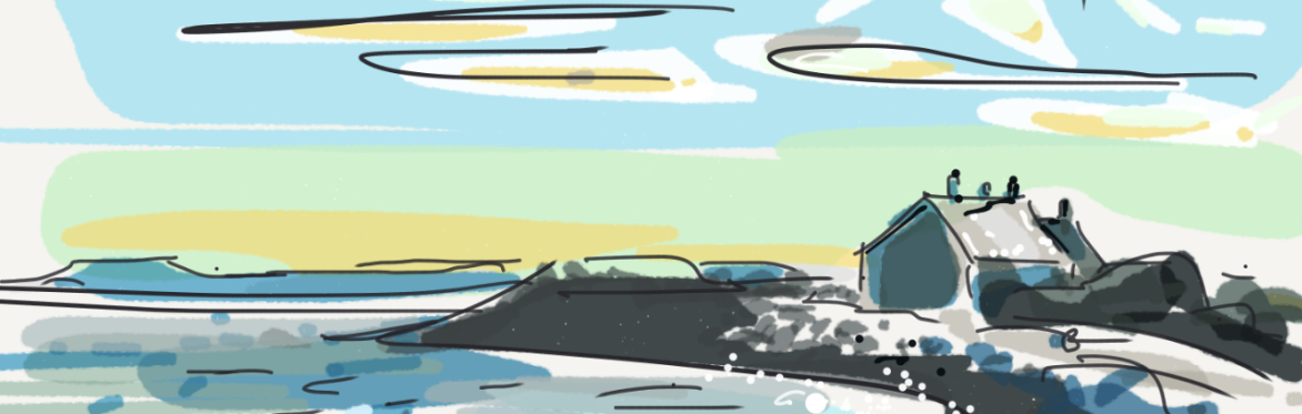 Coastal Scenes with procreate