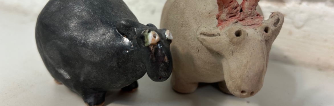 Sheep Sculpture, clay workshop