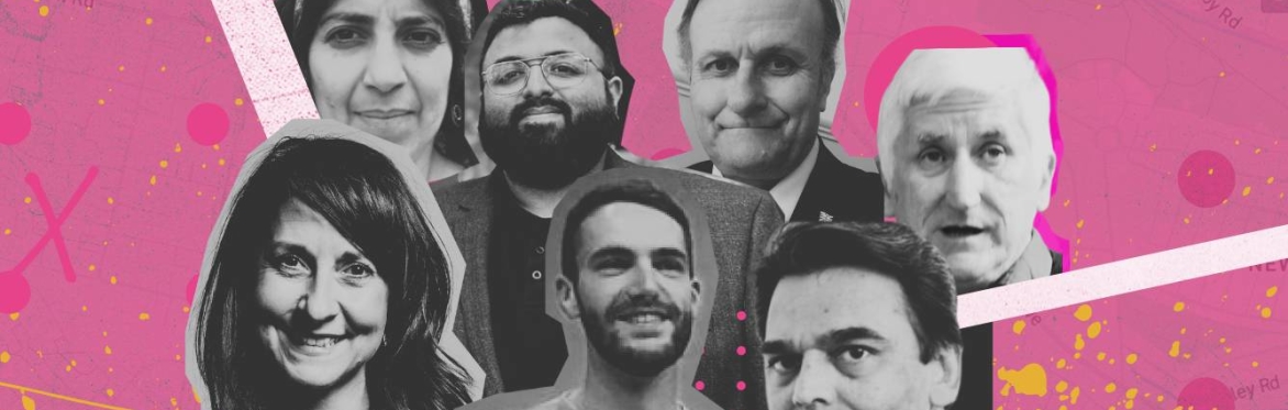 A collage of Leicester West candidates