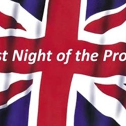 Union Flag with the words Last Night of the Proms on it