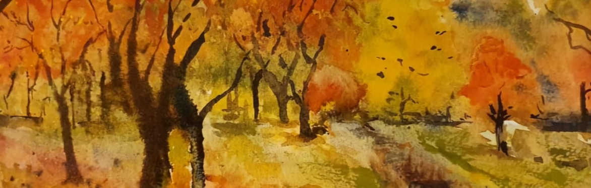 Autumn trees painting workshop