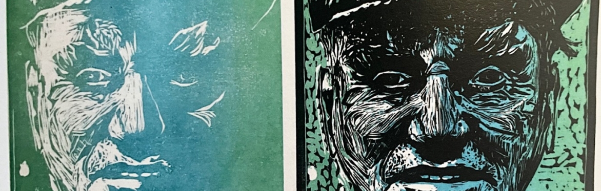 "Artist Ian Burke’s Chiaroscuro Portraits Relief Linocut Workshop"