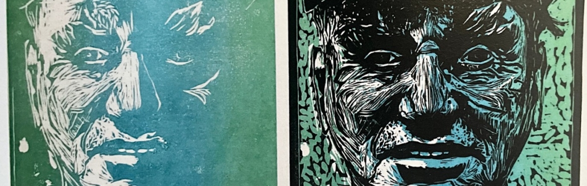 "Artist Ian Burke’s Chiaroscuro Portraits Relief Linocut Workshop"