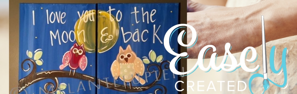 Online Mom & Me Paint Class "I Love You to The Moon and Back