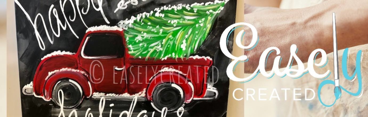 Thrifty Tuesday $25 Paint Night "Holiday Truck"" Canvas