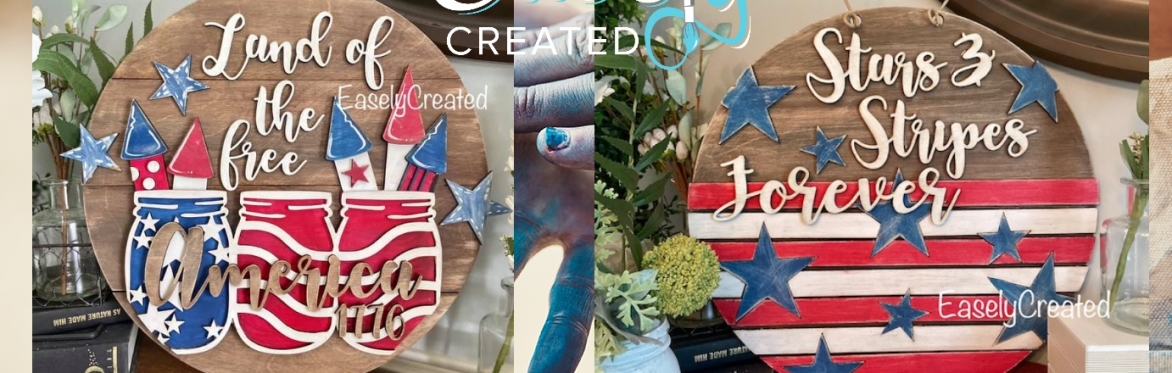 4th of July Door Hanger