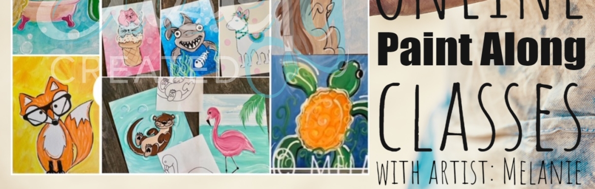 Online Paint Along Class for Kids With Easely Created (Includes Pre-drawn Canvas and Paint)