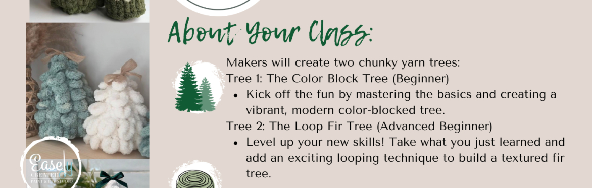 Chunky Hand Knit Winter Trees Workshop