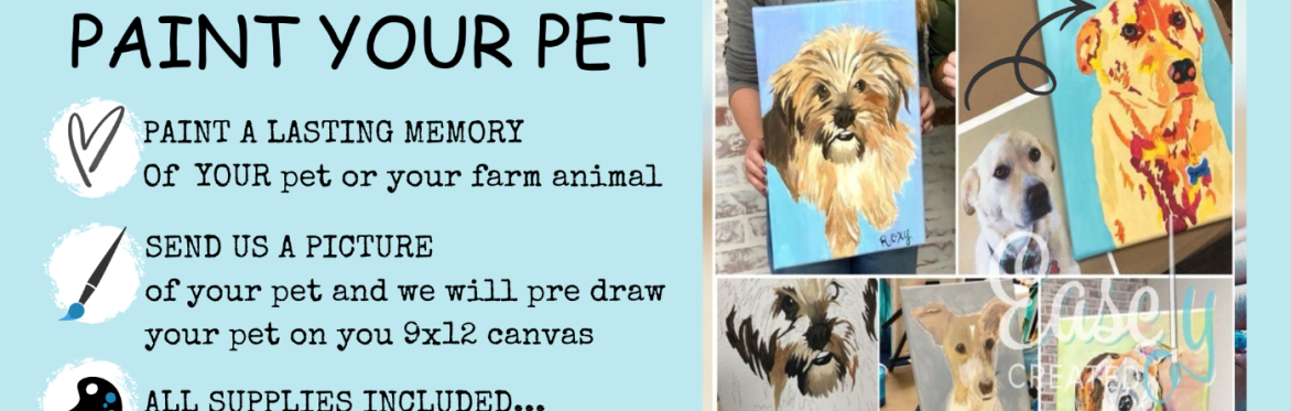 Paint Your Pet (One Pet Per Canvas)
