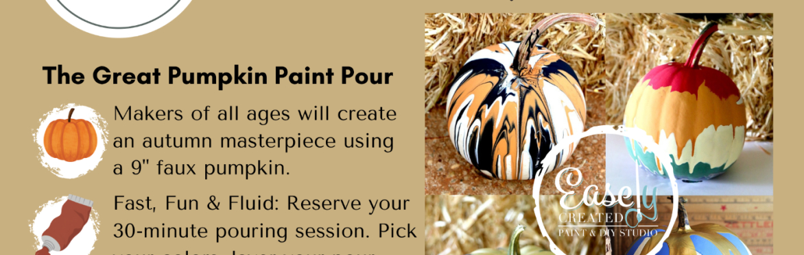 The Great Pumpkin Paint Pour Workshop at Easely Created
