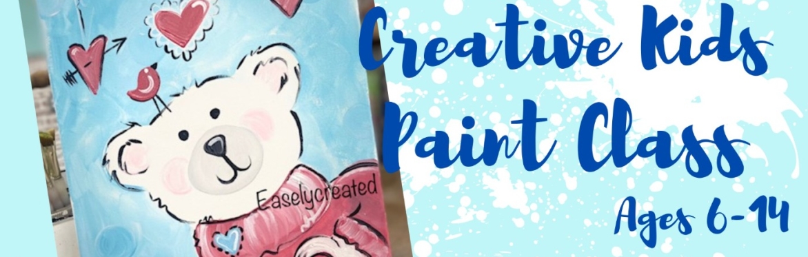 Creative Kids Paint Class Ages 6-14 "Winter Bear"