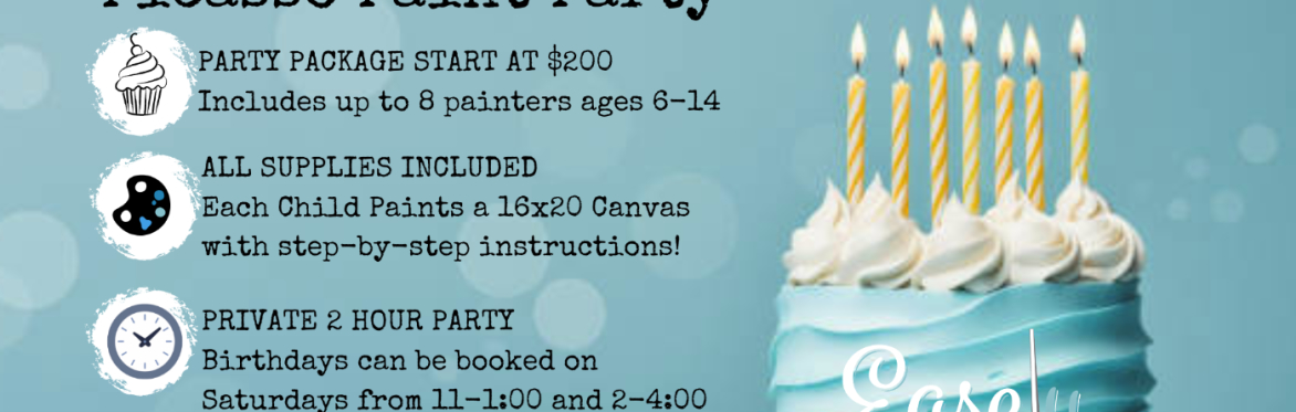 Book Your Childs Birthday Paint Party