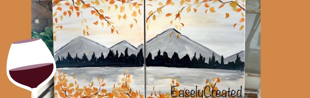 Couples Sip and Paint Night "Fall View"