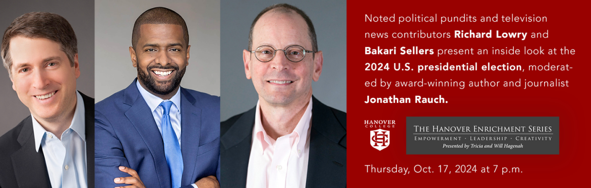 Political insiders and television news contributors  Stephanie Grisham and  Bakari Sellers present an inside look at the 2024 U.S. presidential election at Hanover College.
