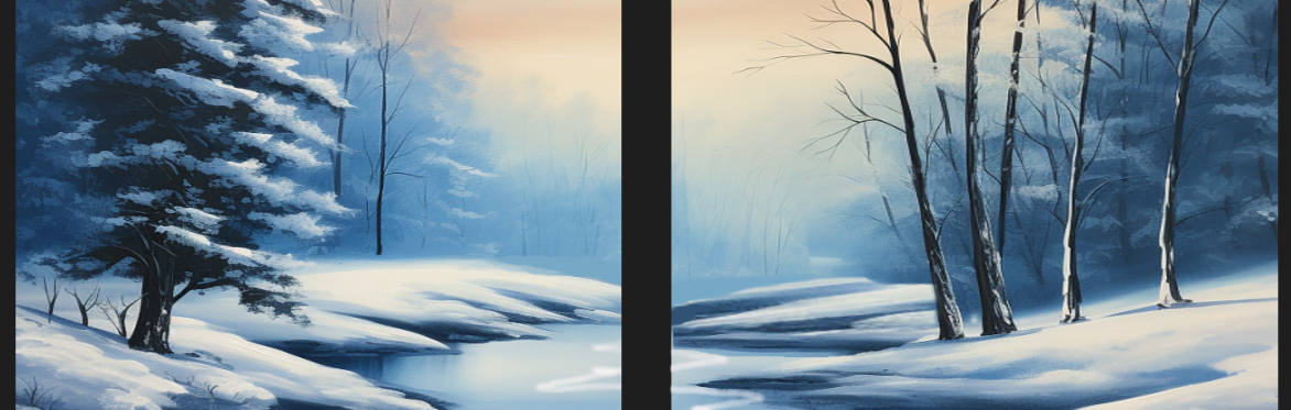 Couple's Canvas Paint: "Frosty Forest!"