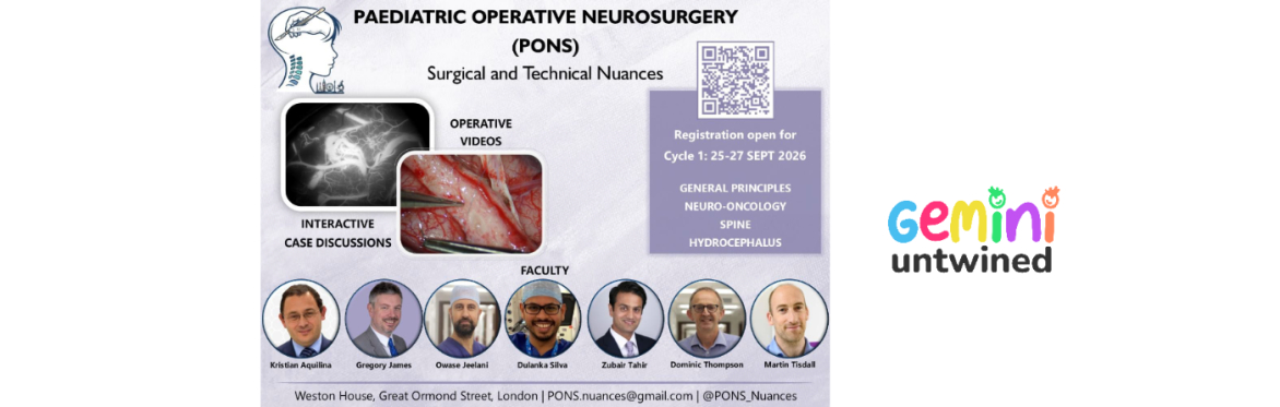 Paediatric Operative Neurosurgery (PONS) - Surgical and Technical Nuances