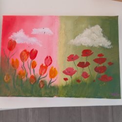 Paint & Sip | Wicked, Green & Pink Flowers