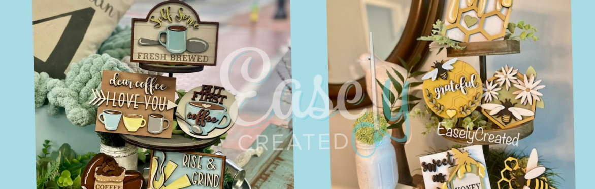 DIY Workshop Tiered Tray Signs