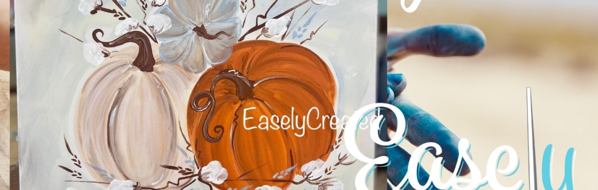 Sip and Paint "Pumpkin Trio" Canvas  Paint Night