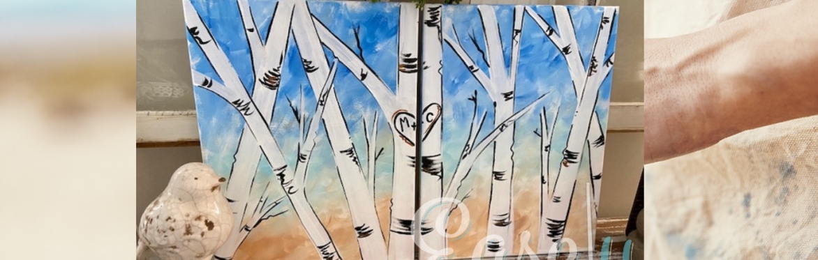 Couples Sip & Paint "Carved in Love"