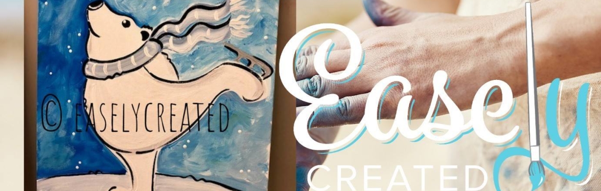 Creative Kids Paint Class Skating Polar Bear at Easely Created