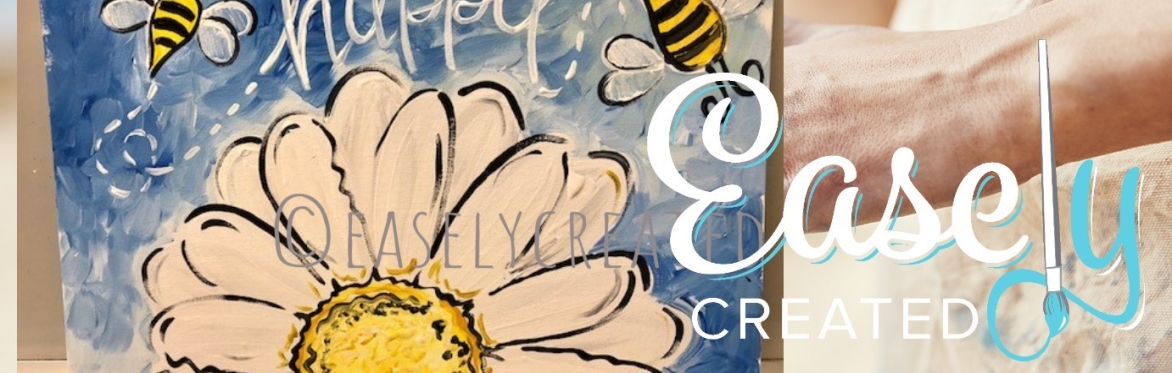 Fundraiser Paint Night for East Coast Gymnastics "Bee Happy" Canvas Painting