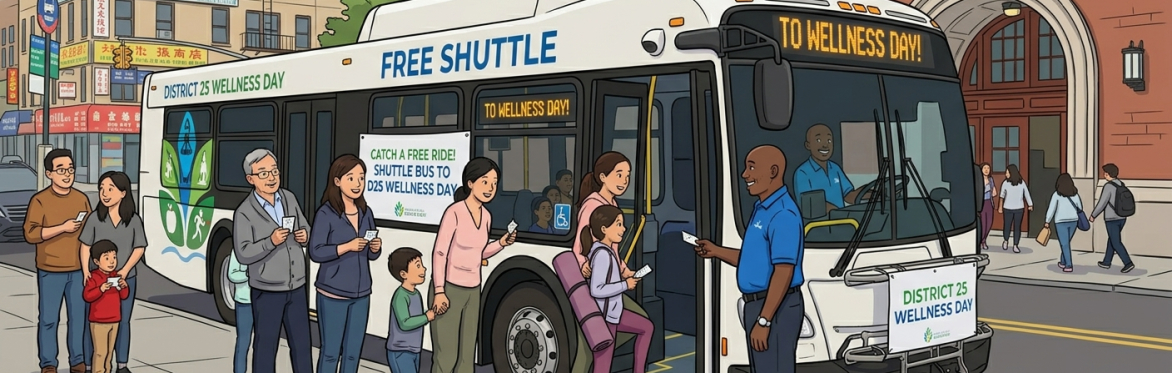 9:45AM SHUTTLE BUS for District 25 2nd Annual Wellness Day!